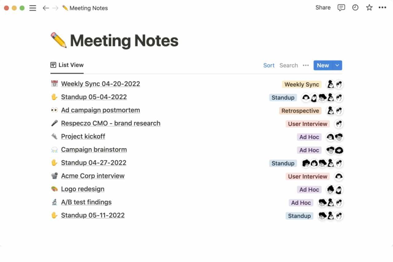 Tips Mengelola Catatan Rapat (Meeting Notes) Efektif Di Notion
